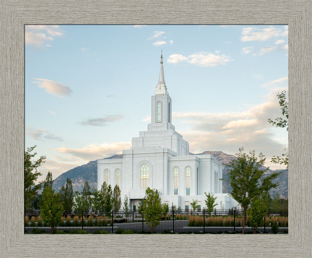 Orem Utah Temple - Peace - framed giclee canvas