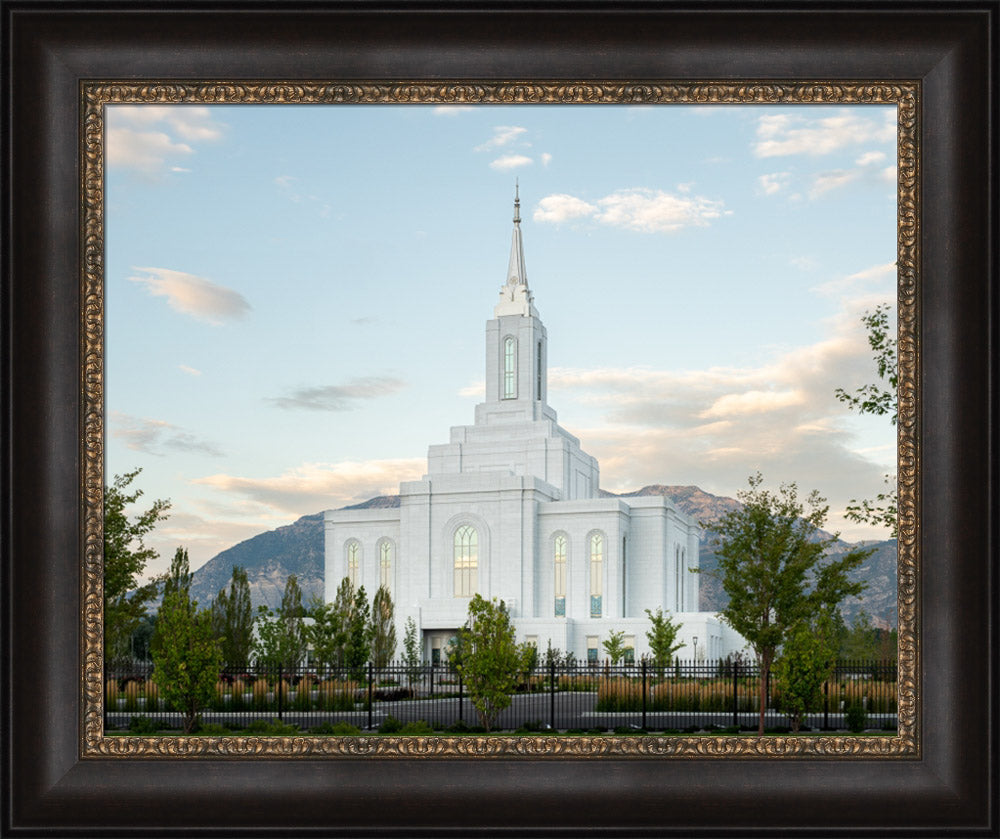 Orem Utah Temple - Peace - framed giclee canvas