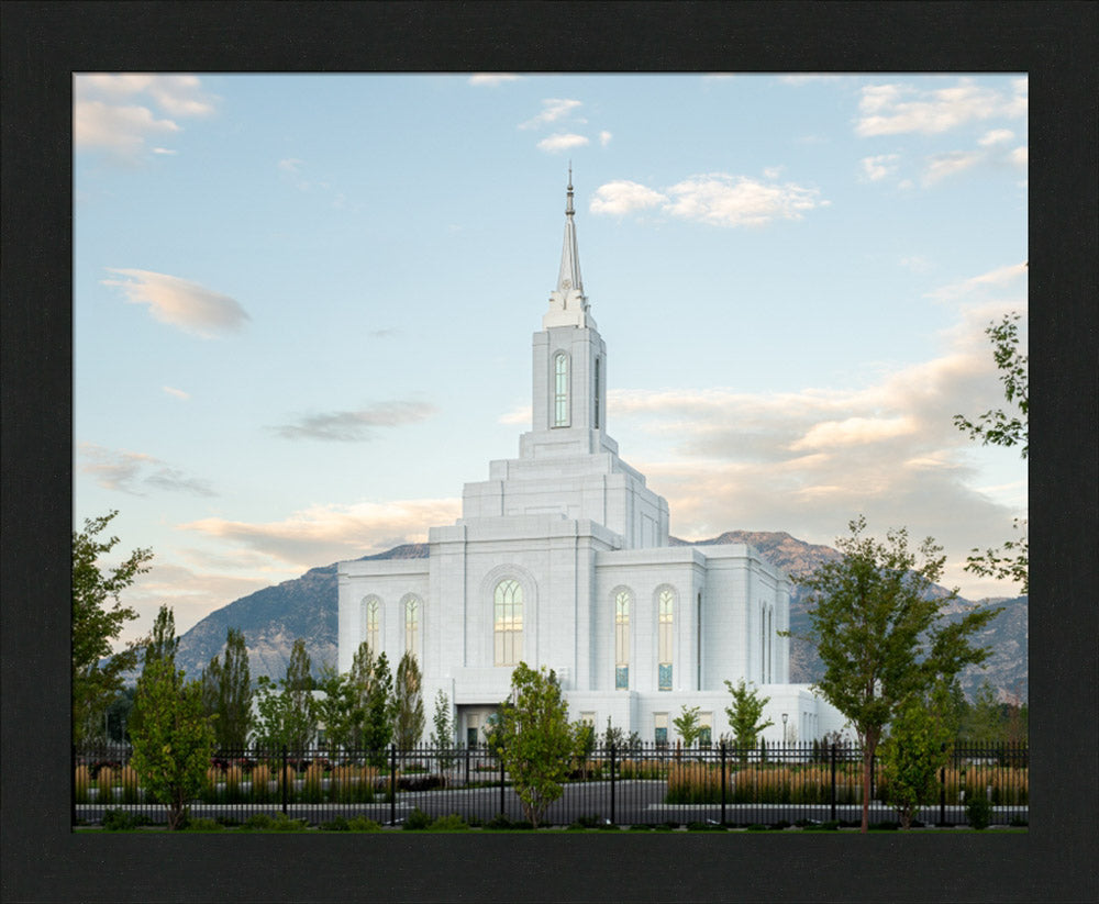 Orem Utah Temple - Peace - framed giclee canvas