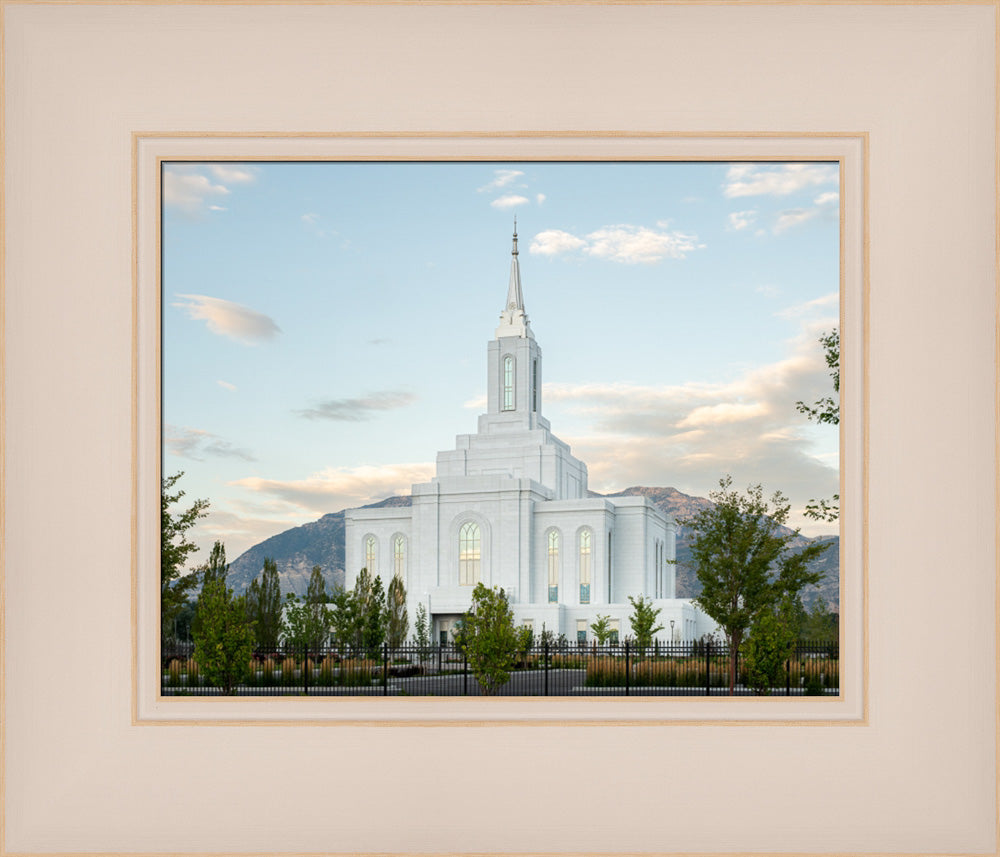 Orem Utah Temple - Peace - framed giclee canvas