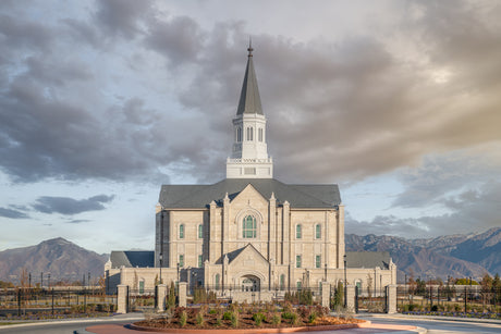 Taylorsville Utah Temple- Beacon of Light - 8x12 giclee paper print