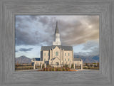 Taylorsville Utah Temple- Beacon of Light - framed giclee canvas