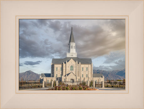 Taylorsville Utah Temple- Beacon of Light - framed giclee canvas