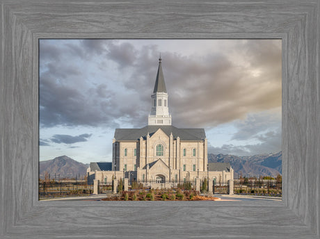 Taylorsville Utah Temple- Beacon of Light - framed giclee canvas