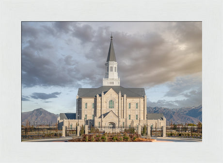 Taylorsville Utah Temple- Beacon of Light - framed giclee canvas