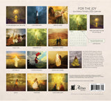 Back cover of ‘For The Joy’ 2025 calendar, showing various paintings representing joy and faith.