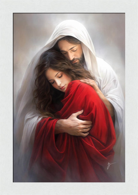 Though Your Sins Be As Scarlet - framed giclee canvas