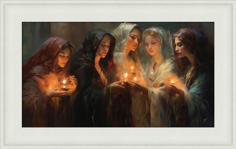 The Five Wise Virgins - framed giclee canvas