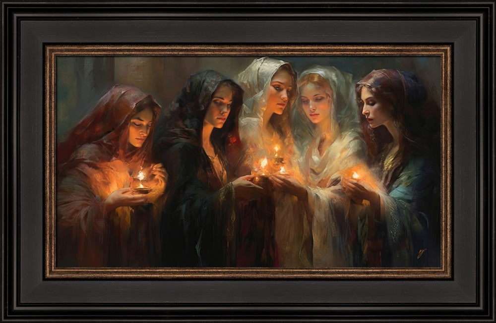 The Five Wise Virgins - framed giclee canvas