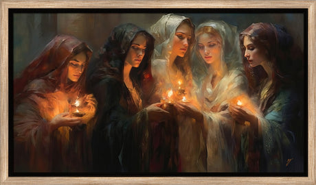 The Five Wise Virgins - framed giclee canvas