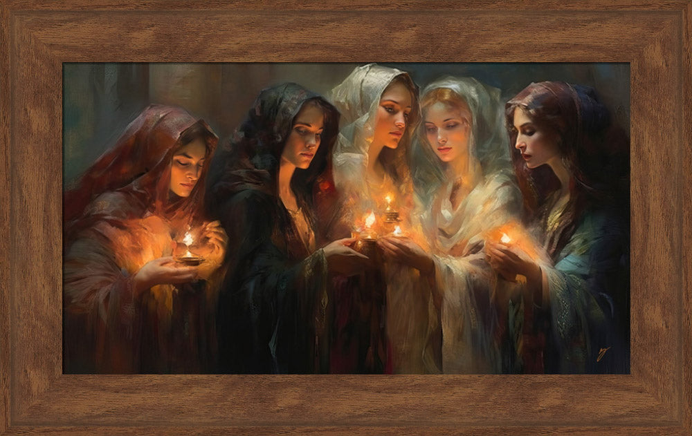 The Five Wise Virgins - framed giclee canvas