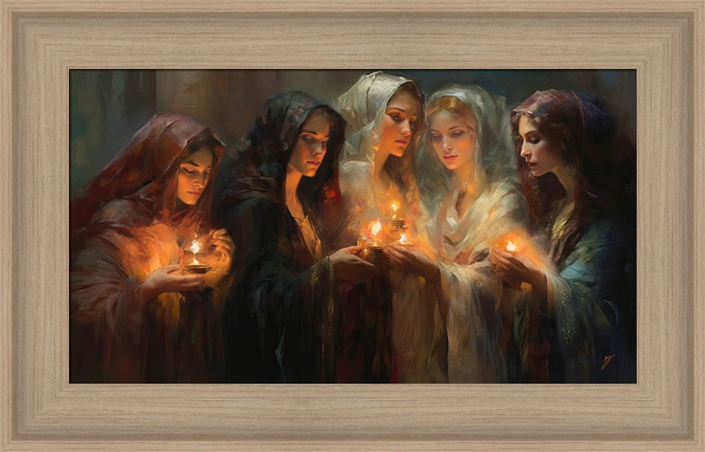 The Five Wise Virgins - framed giclee canvas