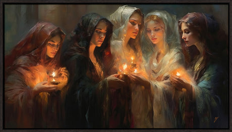 The Five Wise Virgins - framed giclee canvas