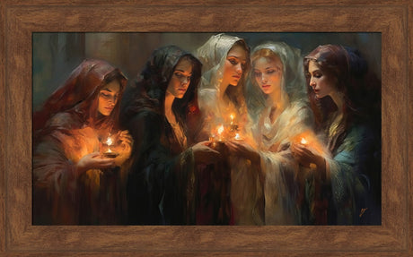 The Five Wise Virgins - framed giclee canvas