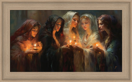 The Five Wise Virgins - framed giclee canvas