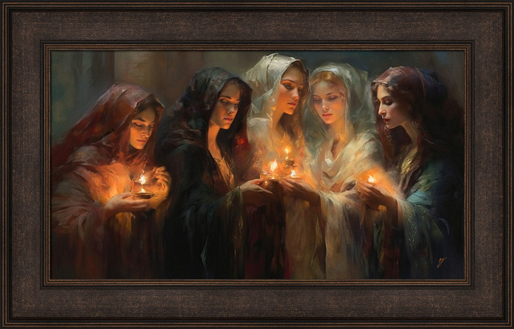 The Five Wise Virgins - framed giclee canvas