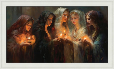 The Five Wise Virgins - framed giclee canvas