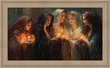 The Five Wise Virgins - framed giclee canvas