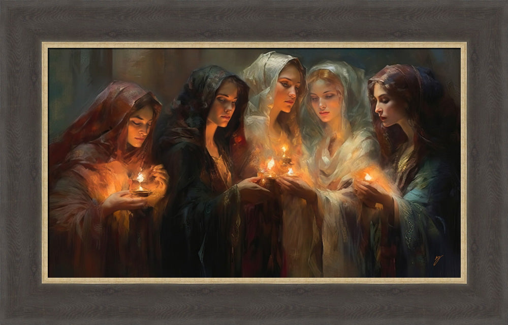 The Five Wise Virgins - framed giclee canvas