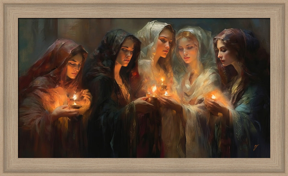 The Five Wise Virgins - framed giclee canvas