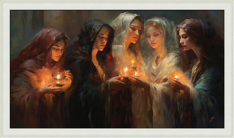 The Five Wise Virgins - framed giclee canvas