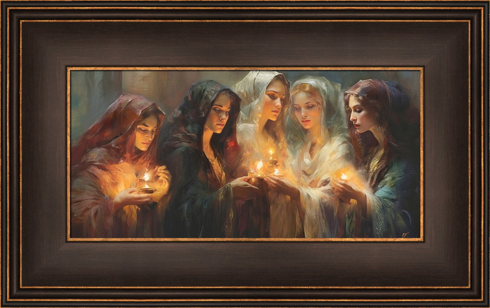 The Five Wise Virgins - framed giclee canvas