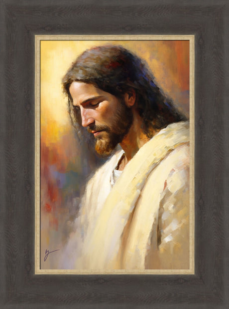 Jesus the Anointed - framed giclee canvas