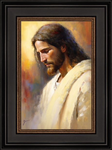 Jesus the Anointed - framed giclee canvas