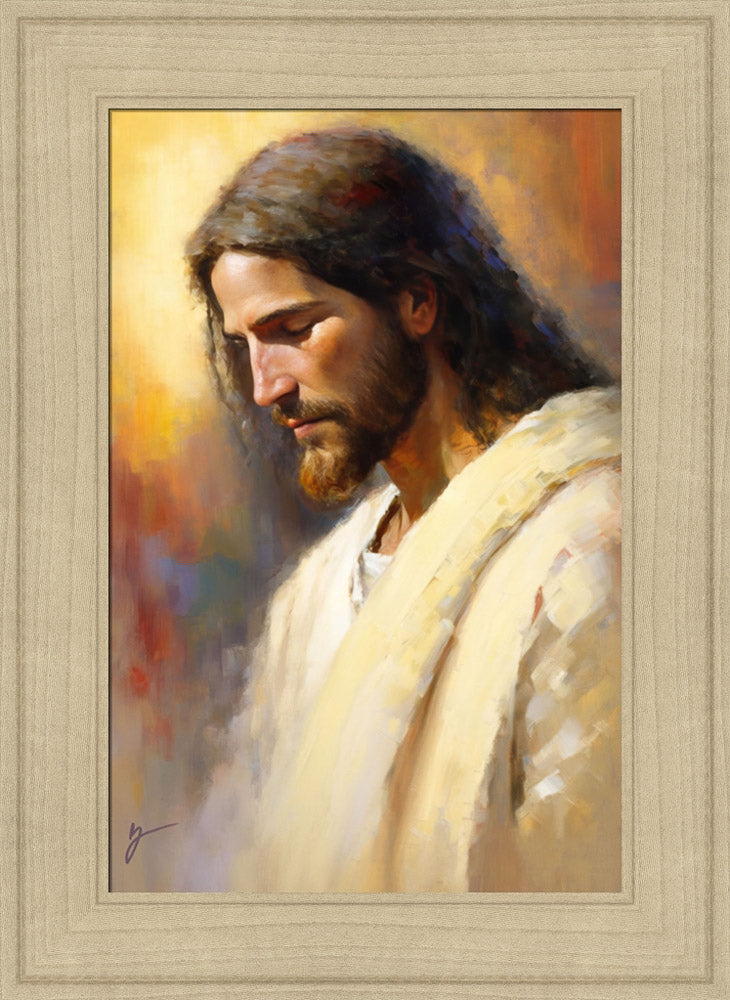 Jesus the Anointed - framed giclee canvas