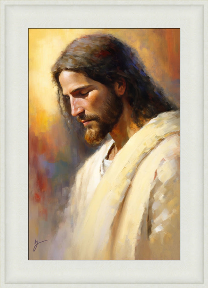 Jesus the Anointed - framed giclee canvas