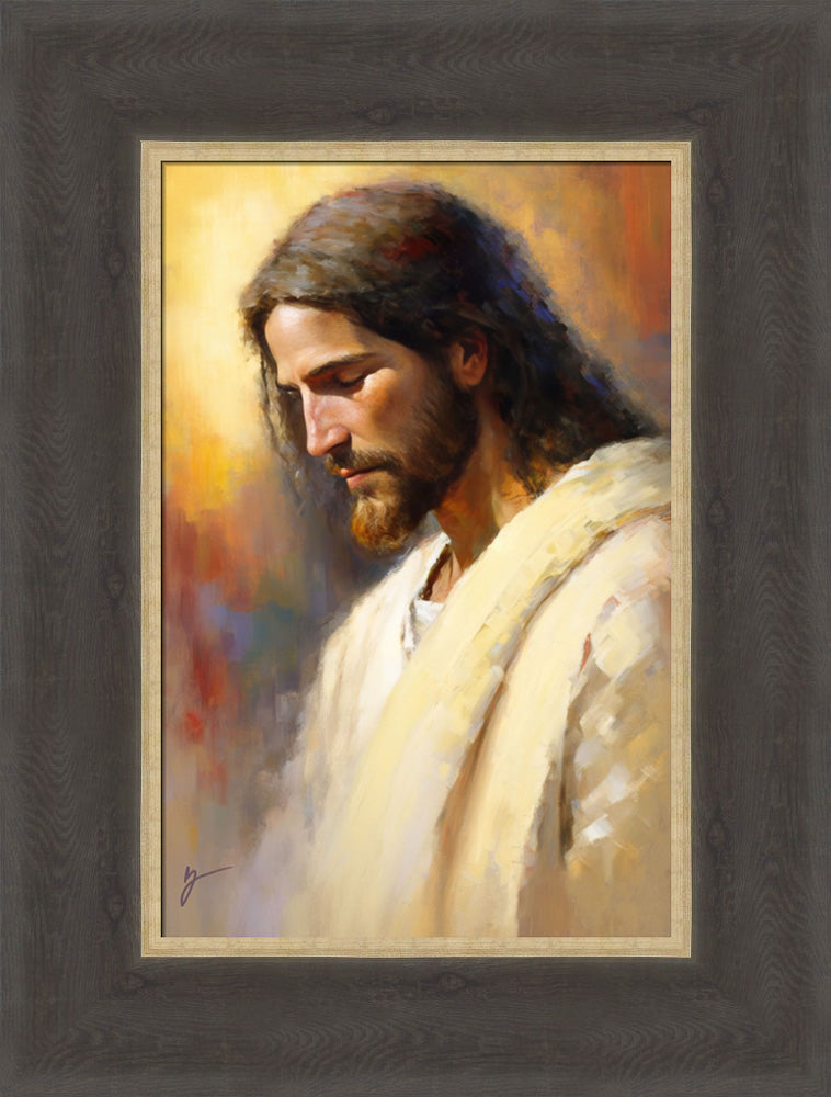 Jesus the Anointed - framed giclee canvas