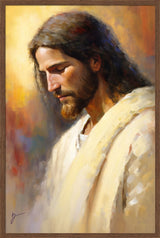 Jesus the Anointed - framed giclee canvas