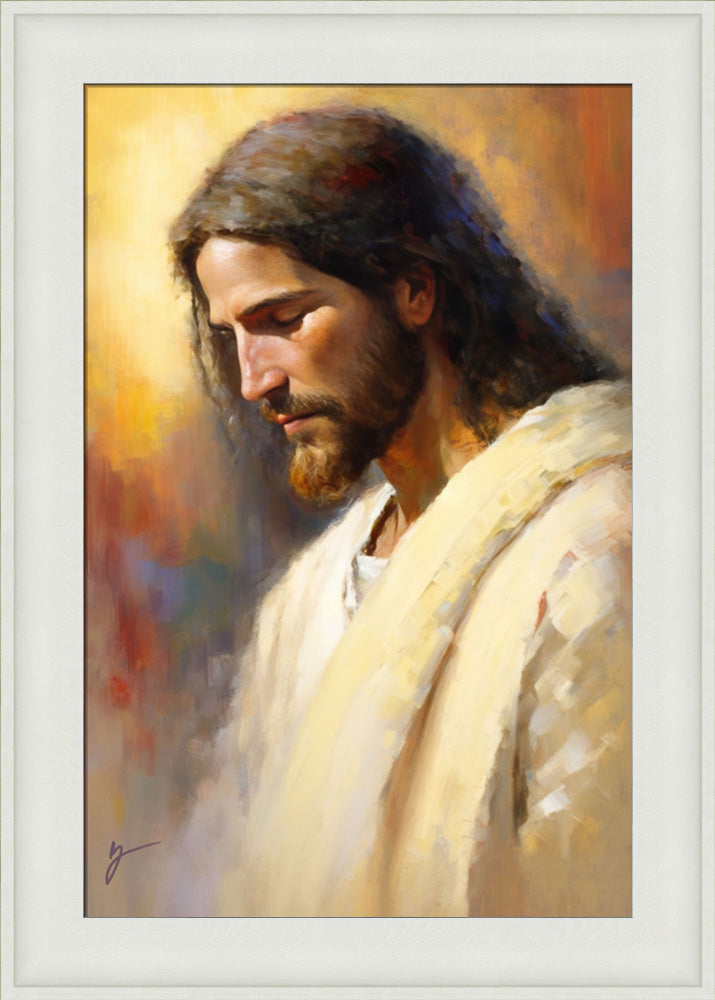 Jesus the Anointed - framed giclee canvas