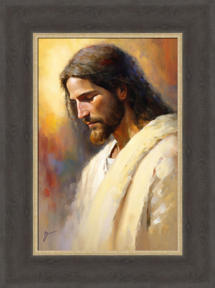 Jesus the Anointed - framed giclee canvas