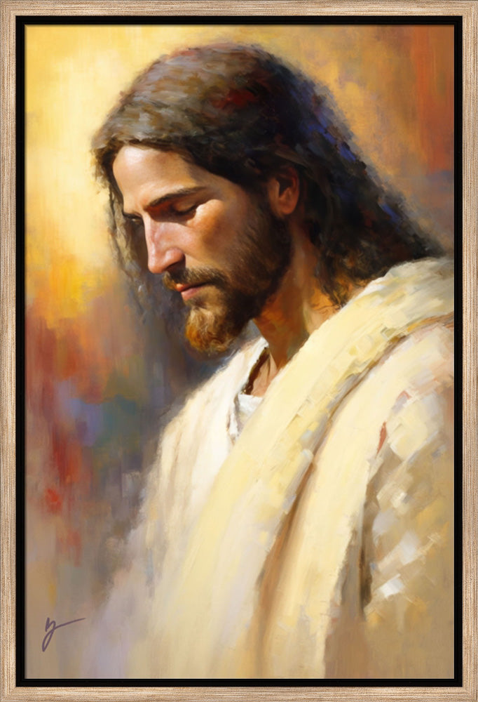 Jesus the Anointed - framed giclee canvas