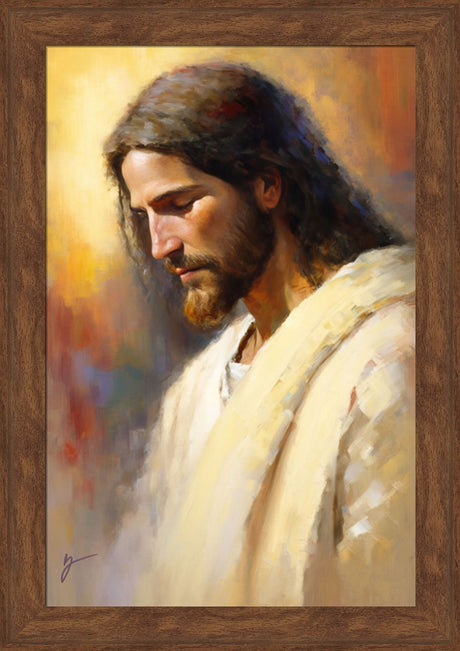 Jesus the Anointed - framed giclee canvas