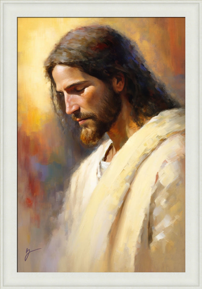 Jesus the Anointed - framed giclee canvas