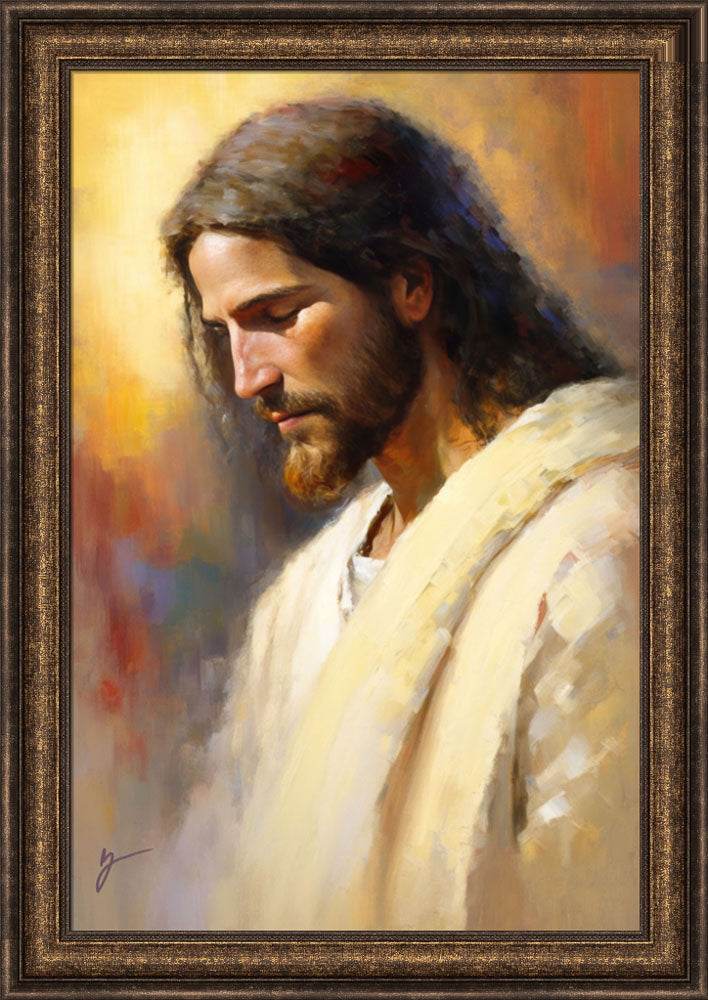 Jesus the Anointed - framed giclee canvas