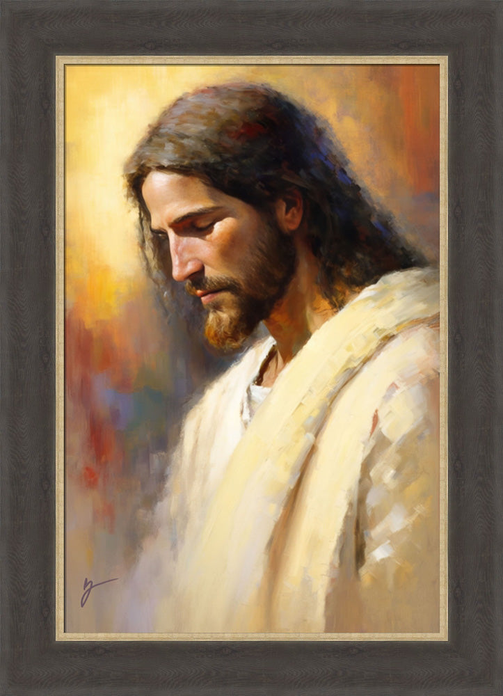 Jesus the Anointed - framed giclee canvas