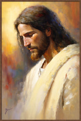 Jesus the Anointed - framed giclee canvas