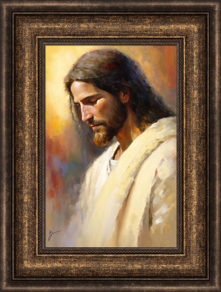 Jesus the Anointed - framed giclee canvas