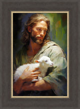 Gentle Savior - framed giclee canvas