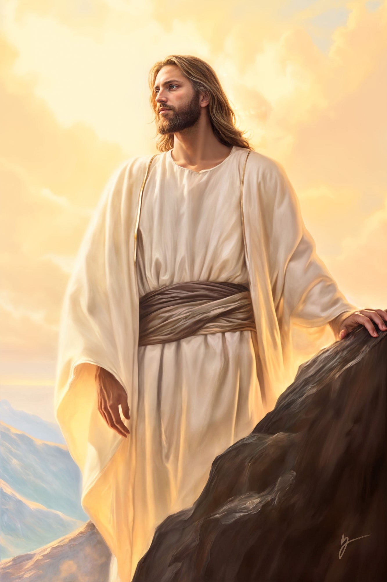 A portrait of Jesus Christ.