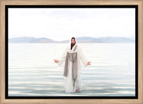 Resurrected Lord - framed giclee canvas