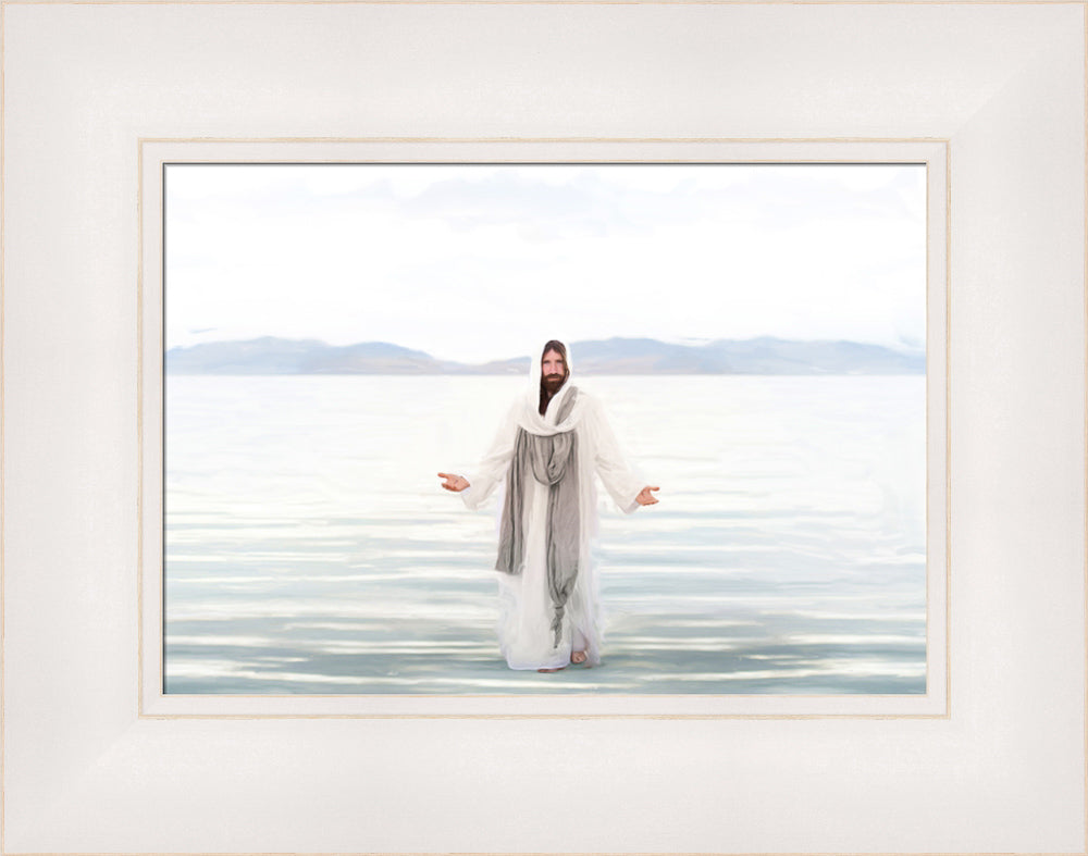 Resurrected Lord - framed giclee canvas