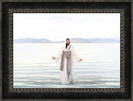 Resurrected Lord - framed giclee canvas