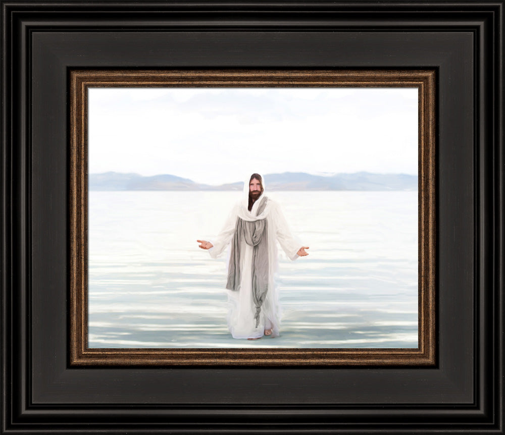 Resurrected Lord - framed giclee canvas