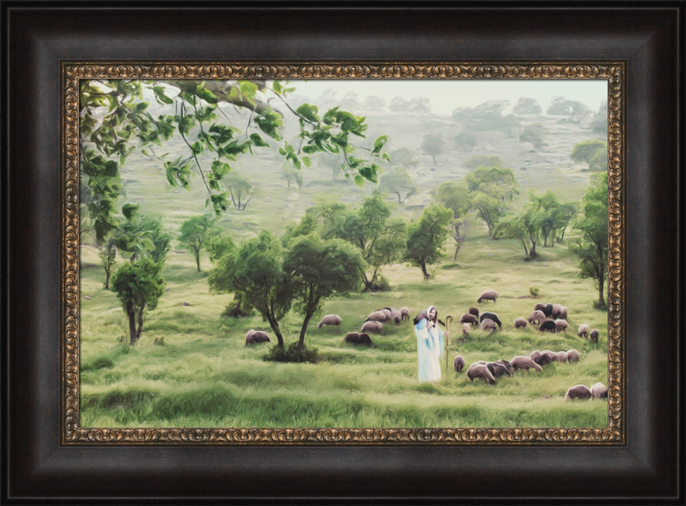 The Keeper - framed giclee canvas