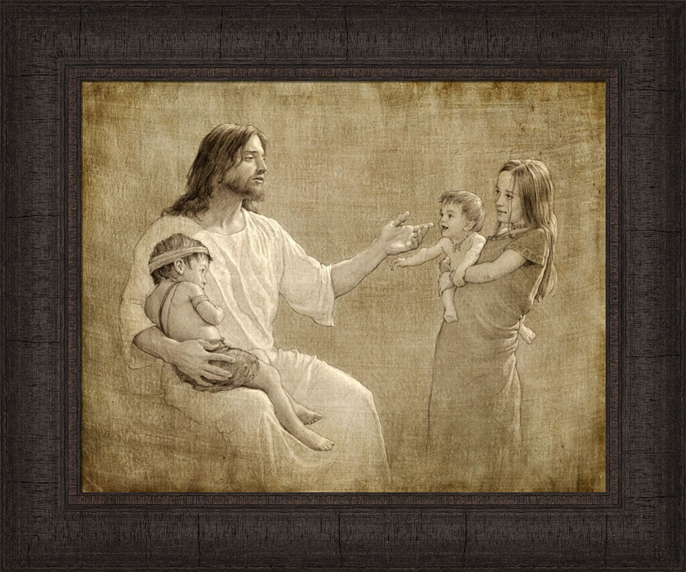 Christ with Children by Joseph Brickey