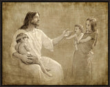 Christ with Children by Joseph Brickey